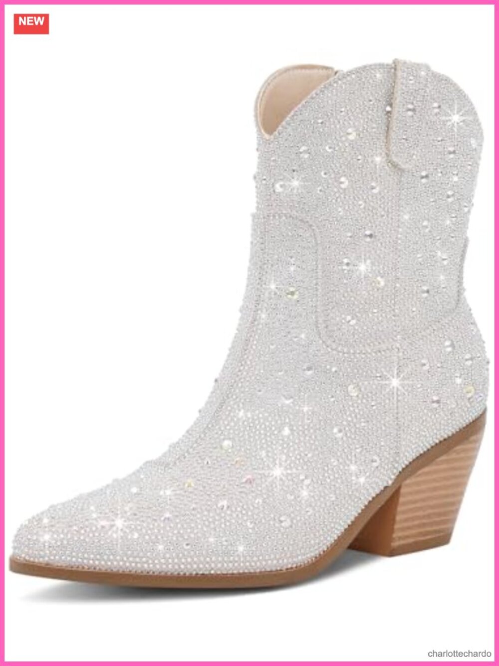 Rhinestone Cowboy Boots for Women Sparkly Ankle Cowgirl Boots